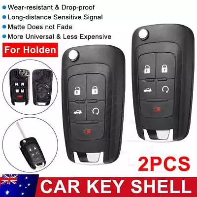 2 For Holden Commodore VF 2013-2017 5 Buttons Flip Remote Car Key Shell Case Fob • $13.99
