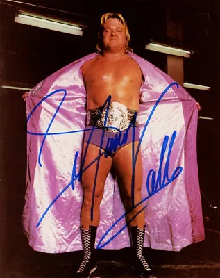 GREG THE HAMMER VALENTINE SIGNED 8x10 PHOTO WWE WWF WCW NWA CHAMP BECKETT BAS • $65