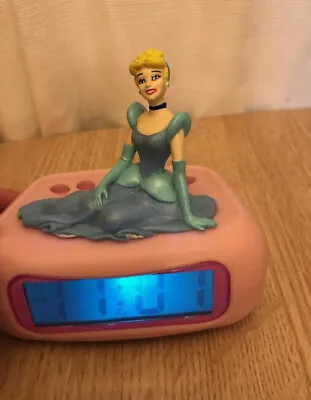 $13.99 • Buy VTG Disney Princess Cinderella Digital Alarm Clock Pink