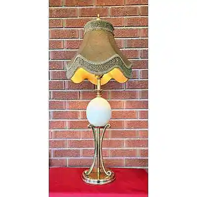 Vintage Hollywood Regency Ostrich Egg Lamp In The Style Of Maison Jansen • $369