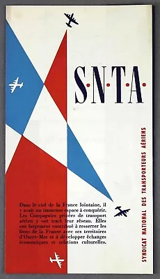 Snta Vintage Airline Brochure Tai Uat Air Algerie Air Atlas Maroc - France • $31.02