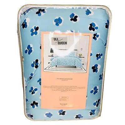 $175 • Buy NEW KATE SPADE | Comforter Set | Full/Queen | Floating Cherry Blossom In Blue