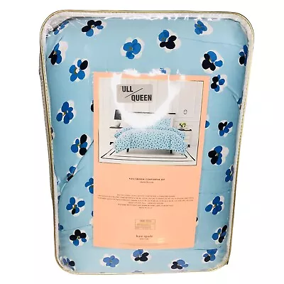 $175 • Buy NEW KATE SPADE | Comforter Set | Full/Queen | Floating Cherry Blossom In Blue