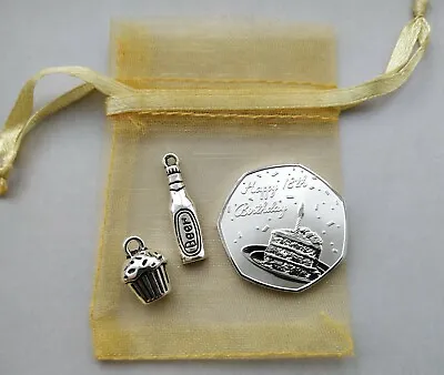 Happy 18th Birthday Silver Plated Commemorative Coin & Charm GIFT SET / Present • £8.99