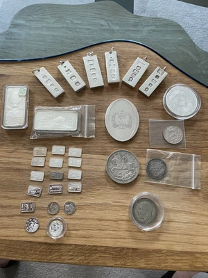 £550 • Buy Silver Ingots +coins