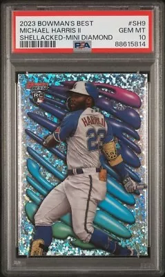 Michael Harris Ii 2023 Bowmans Best Shellacked Mini Diamond Rookie Rc Psa 10 • $1