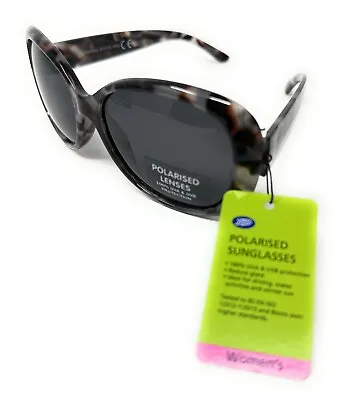 Ladies Polarised Sunglasses Women's Fashion Tortoise Shell UVA UVB Boots 076J • £16.97