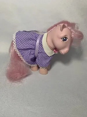 My Little Pony G1 1982 Cotton Candy CF MLP Pink Hair With Purple Dress Flaws • $12