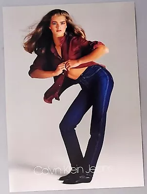 Brooke Shields Calvin Klein Jeans Ad Fashion Photography Poster Page • $20