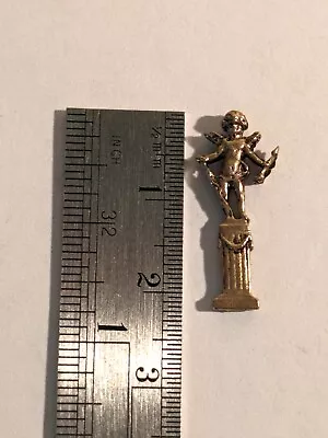 Ship Model Fittings Parts 2 Bronze 20mm X 8mm Cupid On Pedestal Hull Decor • $4