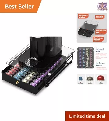 Drawer Holder - Tempered Glass 200% Capacity - Holds 40 Big Or 52 Capsules • $49.97