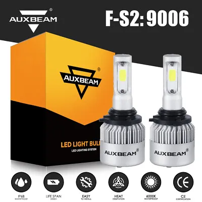 AUXBEAM 9006 HB4 LED Headlight Kit Fog Bulbs Low Beam 72W 8000LM 6500K White HID • $21.99