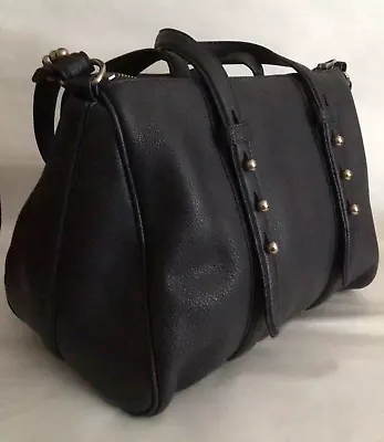 $400 • Buy ALEXANDER WANG 'Daria' Black Leather Shoulder Bag, Duffel Style & Size Medium