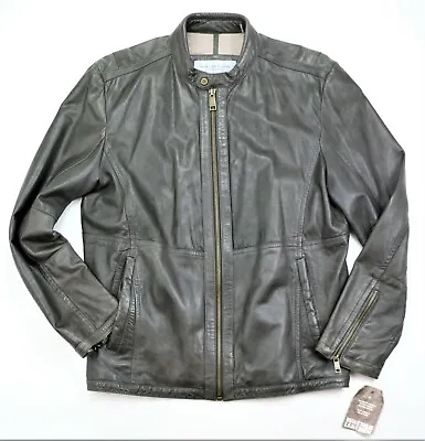 New Marc New York By Andrew Marc Men's Racer Leather Jacket Size Large  • $199