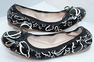 New Miu Miu Women's Shoes Ballet Flats Size 40 Black Donna Vernice  • $329.99