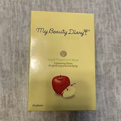 [MY BEAUTY DIARY] Apple Polyphenols Pore Refining Facial Mask 10pcs/1box NEW • $22.99