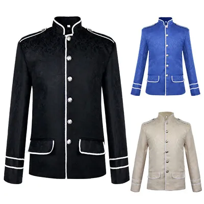 Unisex Renaissance Medieval Punk Cosplay Costumes Coat Steampunk Gothic Jacket • $26.34