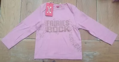 No Added Sugar 3 6 12 18 Months Pink Fairies Rock Long Sleeve T Shirt Baby Girl • £4.56