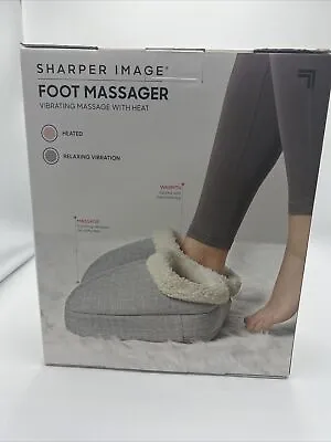 Sharper Image Foot Massager Vibrating Massage With Heat Foot Warmer Slippers  • $27.95