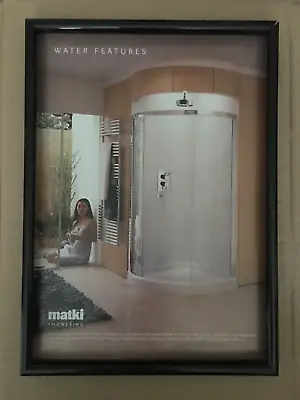 MATKI SHOWERING/RADIANCE DOOR/ELIXIR SHOWER MIXER-2004 Framed Original Advert • £16.99