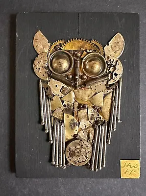 Vintage Owl Sculpture Wall Art SHIH HWA Mid Century Modern Mixed Metal Abstract • $45