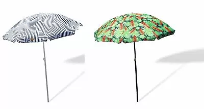 $59.85 • Buy Outdoor Beach Umbrella Tropical 1.8m Sun Shade  Carry Bag Tilt Pool Adjustable
