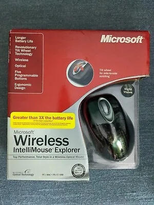 Microsoft Wireless Silver Intellimouse Explorer 1007 Night Vision New In Box • $169.88