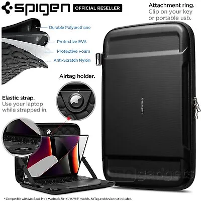 For MacBook Pro 14 16 Air 15 2021 2023 AirTag Case SPIGEN Rugged Armor Pro Cover • $99.99