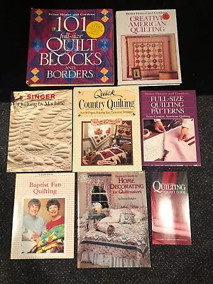 Vintage QUILT BOOKS / Quilting Patterns / Home Decorating Lot Of 8 • $4.99