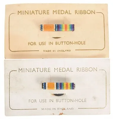 WWI General Service & Victory Miniature Medal Ribbons Lapel Pin Lot Of 2 • $14.99