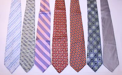 Business Dress Lot Neckties Tie Men Novelty Silk Abstract Striped Polka Dot GUC • $19.99