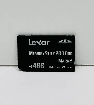 Lexar Memory Stick Pro Duo 4GB Memory Card MARK 2 Tested • $14