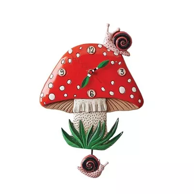 Allen Designs By ENESCO 6012446 FUN GUY MUSHROOM Resin Pendulum Clock • $66.60