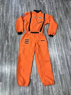 NASA Astronaut Halloween Costume Space Suit Adult Men Large / XL Orange Jumpsuit • $38.32