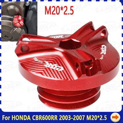 Motorcycle Oil Filler Cap Plug Cover Cap For HONDA CBR600RR 2003-2007 M20*2.5 • $11.15