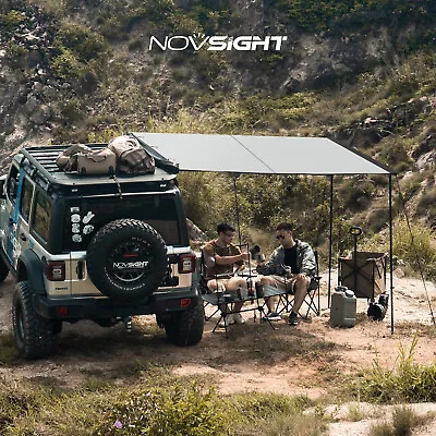 NOVSIGHT Car Side Awning Rooftop Tent 6.6x8.2' For SUV Truck Van Camping Travel • $149.89