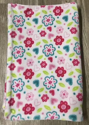 HTF Little Miracles Plush Baby Girl Blanket Costco Pink Floral Reversible GUC B1 • $55