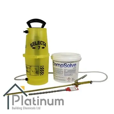 DAMPSOLVE Damp Proof Cream Kit (1 X 5L Kit) DPC Injection Rising Damp Treatment • £109