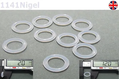 £1.97 • Buy 12mm OD  2mm CS O Rings Seal Silicone VMQ Sealing O-rings Washers  UK   Last Few