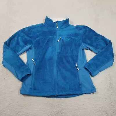 Mountain Hardwear Pyxis Tech Jacket Womens Large Blue Deep Pile Fleece Outdoor • $22.32