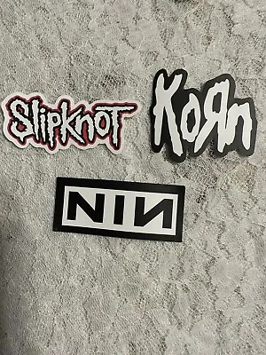 Lot Of 3 Heavy Metal Rock Band Vinyl Stickers NIN Korn Slipknot • $6