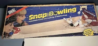 Vintage IDEAL Snap Bowling Game Table Top Family Bowling W/ Original Box • $45.75