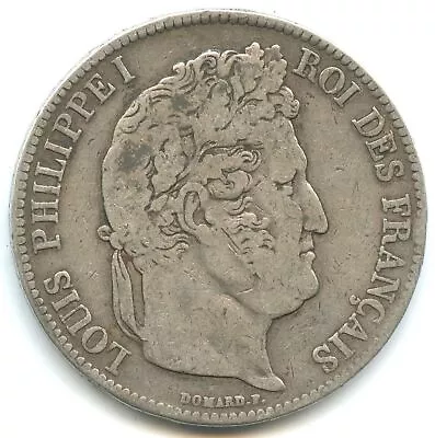 5 Silver Francs Louis Philippe I 1837 B N°1536 • £24.76