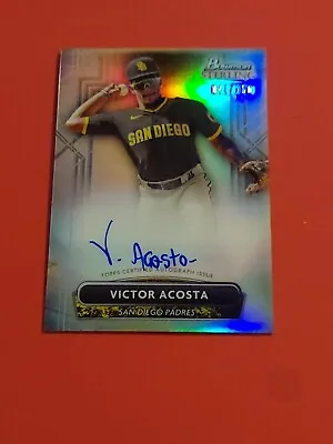 $0.25 • Buy ⚾️#111/150 2022 Bowman Sterling Victor Acosta #PA-VA Refractor Auto Padres