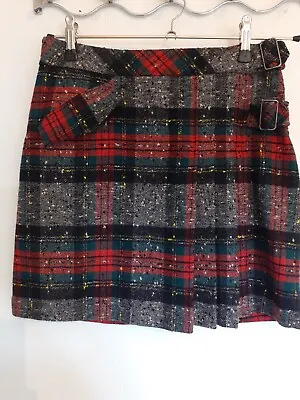 £8.99 • Buy Winter Skirt Size 10 Multicoloured Kilt Style