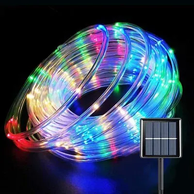 Solar Rope Lights Outdoor Waterproof LED PVC Tube Blue Fairy String Light Garden • $12.34