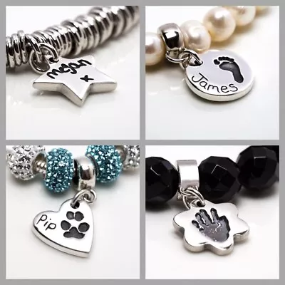 Prints Charming Small Charm Handprint Footprint Fingerprint Jewellery • £79