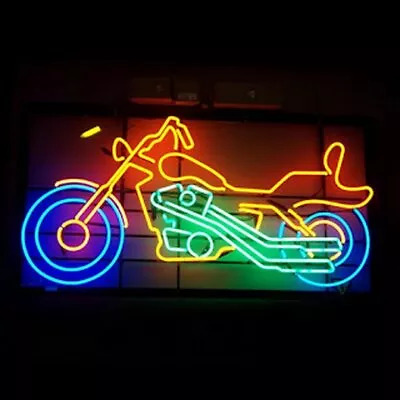 US STOCK 20  Motorcycle Garage Open Neon Sign Light Lamp Cave Store Decor • $135.98