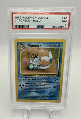 $1 • Buy 1999 POKEMON JUNGLE #12 VAPOREON HOLO PSA 7 UNLIMITED 12/64 Symbol
