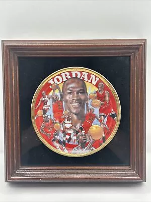 Framed Michael Jordan 1992 Sports Impressions Collectors Plate Chicago Bulls 4” • $0.99